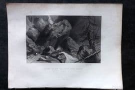Costello - Piedmont and Italy 1861 Print. Scene in the Val Isere, near Tignes