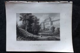 Costello - Piedmont and Italy 1861 Print. View of the Chigi Palace, Lariccia