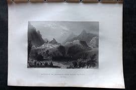 Costello - Piedmont & Italy 1861 Approach to Briancon from Mount Dauphin. Alps
