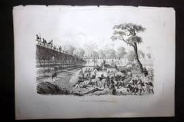 d'Urville 1834 Antique Print. Burma - Battle