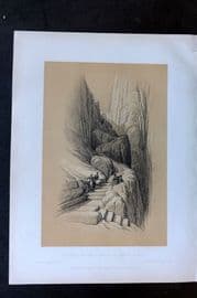 David Roberts Holy Land 1887 Antique Print. Ascent to the Summit of Mount Sinai