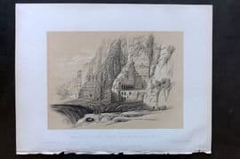 David Roberts Holy Land 1887 Excavations at the Eastern end of the Valley Petra