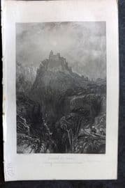 David Roberts Spain 1835 Antique Print. Alcala El Real