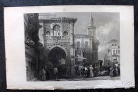 David Roberts Spain 1835 Antique Print. Casa del Carbou, Granada