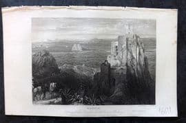 David Roberts Spain 1835 Antique Print. Gaucin