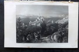 David Roberts Spain 1835 Antique Print. Loxa