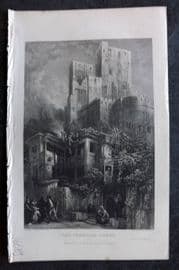 David Roberts Spain 1835 Antique Print. Vermilion Tower