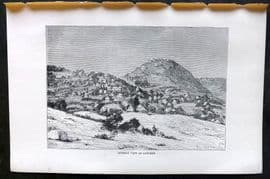 eReclus C1880 Antique Print. General View of Ankober, Ethopia