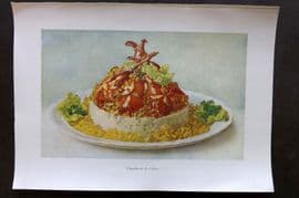 Fairclough 1951 Food Print. Chaudfroid de Cailles