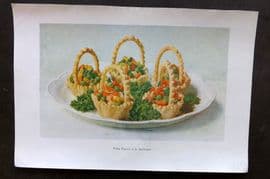 Fairclough 1951 Food Print. Petits Paniers a la Jardiniere