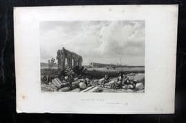Finden 1836 Antique Print. Ruins of Tyre