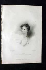 Finden & Lord Byron 1833 Portrait Print. Ianthe