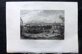 Finden & Lord Byron 1834 Antique Print. Madrid, Spain