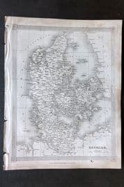 Findlay C1835 Antique Map. Denmark