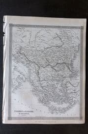 Findlay C1835 Antique Map. Turkey in Europe & Greece