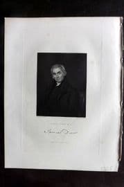 Fisher (Pub) 1844 Antique Portrait Print. Samuel Drew