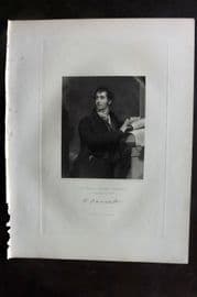 Fisher (Pub) 1844 Antique Portrait Print. Sir Francis Burdett