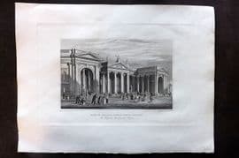 Fisher (Pub) 1844 Antique Print. Bank of Ireland, Dublin