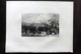 Fisher (Pub) 1844 Antique Print. Belvoir Castle, Leicestershire