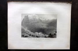 Fisher (Pub) 1844 Antique Print. Dormeilleuse High Alps, France
