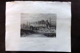 Fisher (Pub) 1844 Antique Print. Great Mosque, Cordova Spain after David Roberts