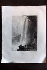 Fisher (Pub) 1844 Antique Print. Horse Shoe Fall, Niagara Falls Canada
