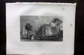 Fisher (Pub) 1844 Antique Print. Lancaster Castle