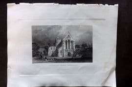 Fisher (Pub) 1844 Antique Print. Llanercost Priory, Cumberland