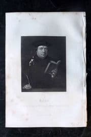 Gardner 1860 Antique Portrait Print. Martin Luther