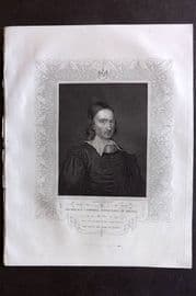 Gaspey C1860 Antique Portrait Print. Archibald Campbell, Ninth Earl of Argyll