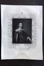 Gaspey C1860 Antique Portrait Print. Arthur Lord Capel