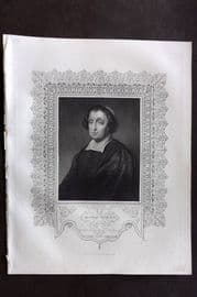 Gaspey C1860 Antique Portrait Print. Cardinal Beatoun