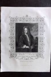Gaspey C1860 Antique Portrait Print. Charles Talbot, Duke of Shrewsbury