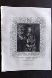 Gaspey C1860 Antique Portrait Print. David Leslie, First Lord Newark