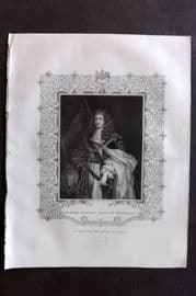 Gaspey C1860 Antique Portrait Print. Edward Montagu, Earl of Sandwich