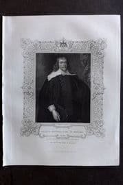 Gaspey C1860 Antique Portrait Print. Francis Russell, Earl of Bedford