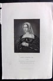 Gaspey C1860 Portrait Print. Queen Catherine Par