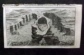 Gent. Mag. 1755 Print Natural Harbour call'd the Bullers of Buchan. Scotland