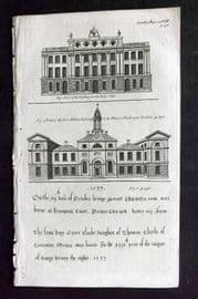 Gent. Mag. 1790 Building of Daly's Club & Military Infirmary Dublin Ireland