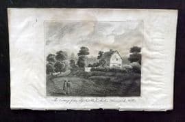 Gentleman's Mag. 1824 Print. Cottage formely of Richard Steele, Havestock Hill
