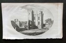 Gentleman's Mag. 1826 Print. Tower of Witton Castle, Durham