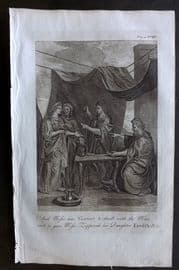 Goadby (Pub) 1770 Religious Print. And Moses was content to dwell with the Man