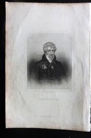 Goldsmith 1856 Antique Print. Portrait of Baron Cuvier