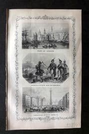Goldsmith C1840 Port of London, Scotch Chiefs & Edniburgh, Sackville St. Dublin