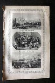 Goldsmith C1840 Print. Cairo, Egyptians - The Bastinado, Algiers Algeria