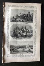 Goldsmith C1840 Print. Dehli, Inhabitants of Scinde, India. Ispahan Persia Iran