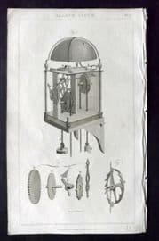 Good 1813 Antique Print. Alarm Clock 02