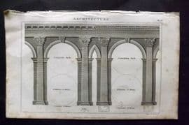 Good 1813 Antique Print. Architecture. Corinthian & Composite Arch 18