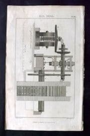 Good 1813 Antique Print. Oil Mill 111