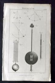 Good 1813 Antique Print. Pendulum 132